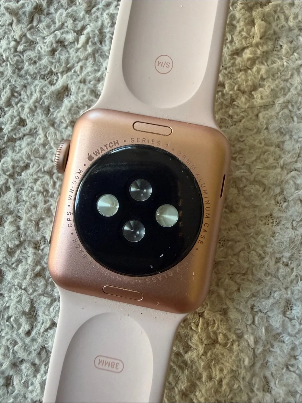 Apple Watch Series 3  38 mm with Pink Sport Band - Pink